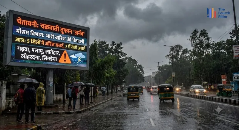झारखंड में चक्रवाती तूफान 'अर्नब' का असर जारी